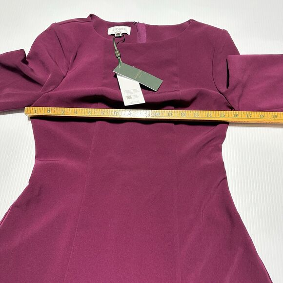Hobbs London Leonora Dress Midi Long Sleeve warm plum Modest US Size 4 NWT - Picture 10 of 14